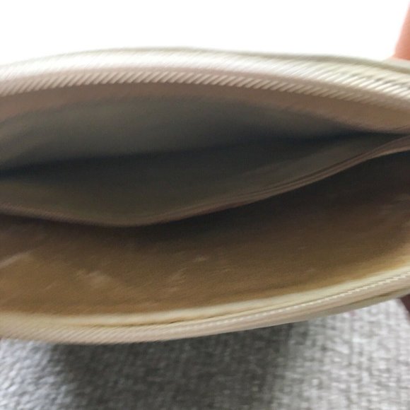 Furla Bag Womens Brown Beige Small Leather Zipper Replaced 8X10X3 Drop 6in - Picture 4 of 5